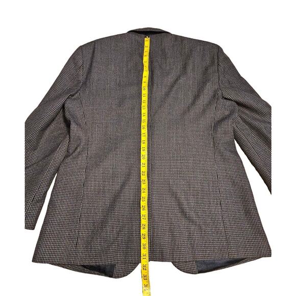 Haggar Clothing Blazer Jacket Mens Sz 44 Houndstooth Pattern Academia Career - Picture 6 of 10